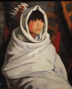 Indian Girl in White Blanket